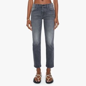 MOTHER Women's Charcoal Straight Leg Jeans